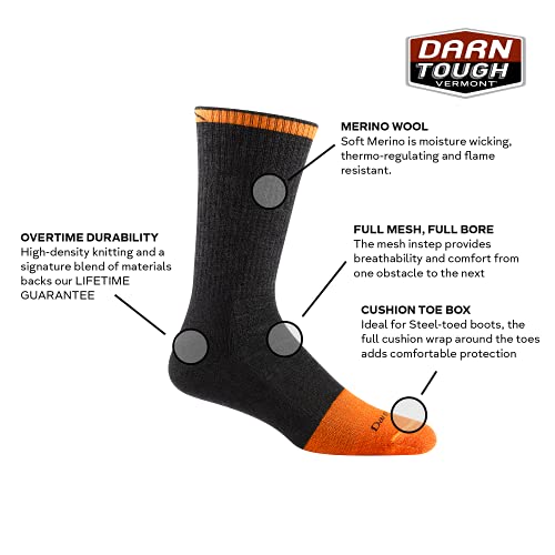 Darn Tough Men's Steely Boot Midweight with Full Cushion Toe Box Work Sock (Style 2006) -2