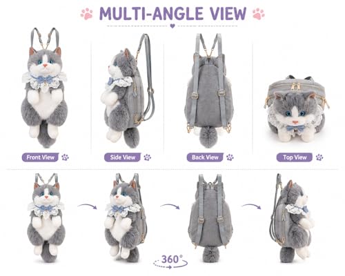 Image of Cute Tiger Plush Sling Bag for Kids | Soft Toy Shoulder Bag with Adjustable Strap | Lightweight Animal Backpack for Boys & Girls | Travel & Gift Bag - Black & White