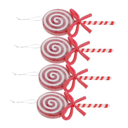 Ornements de sucette de Noël rouges pour sapin et décoration de fête festive