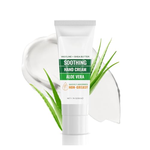 Grospe Aloe Vera Hand Repair Cream for Dry Cracked Hands,Non-Greasy Moisturizer Hands Fast Absorbing Hand Lotion for Extremely Dry Skin