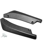 Woniyal Diffusore Posteriore per Fiat Panda 2021 2020 2019 2018 2016, 1 Coppia Splitter Paraurti Posteriore Lame Spoiler Laterali Tuning Auto Accessori Esterni Nero