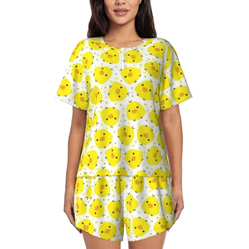 Pyjama court femme avec poches ensemble de nuit doux