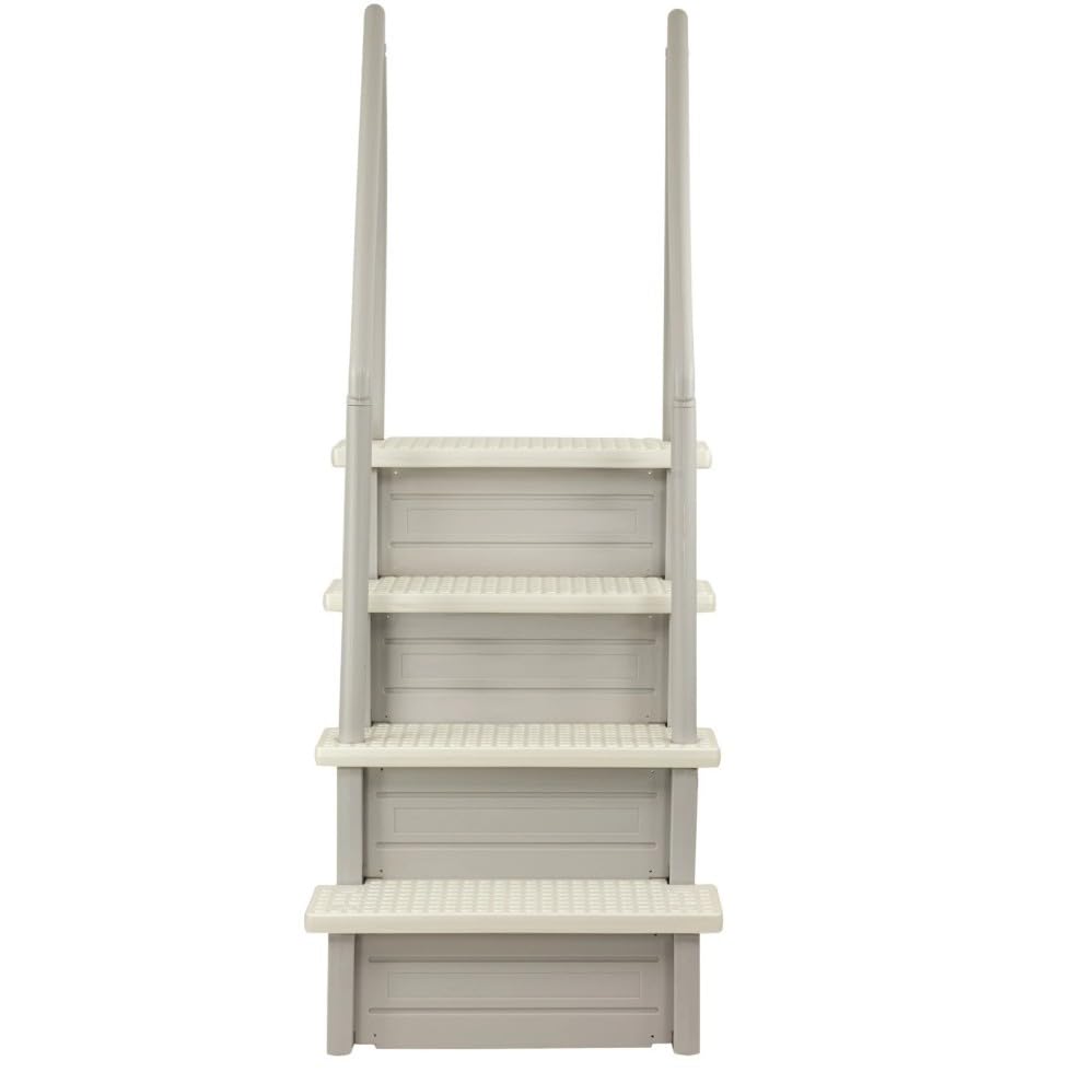 Escalera para piscina con peldaños antideslizantes Gris Perla miniatura 2