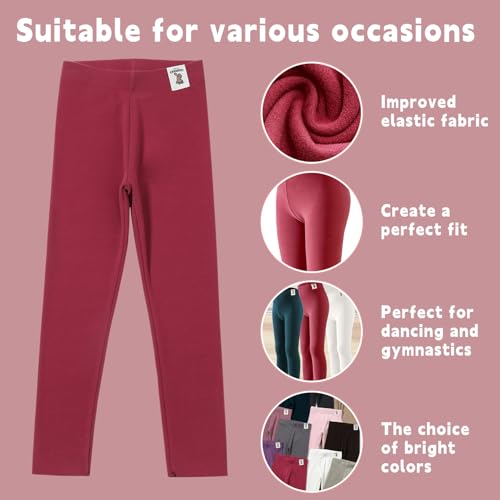 12 Pack Girls Leggings Yoga Pants for Girls Cute Bunny Patched Pants Kids Soft Full Length Comfy Pants3