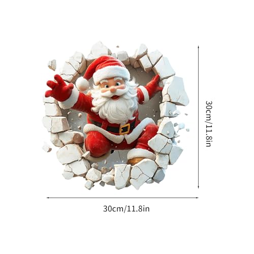 Calcomanías navideñas infantiles Papá Noel reutilizables para cristal 5