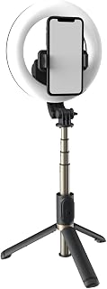 H.May 6" Ring Light with 80cm/32inch Extended Tripod Stand & Phone Holder Tall, Dimmable Circle Light with Remote for Live Streaming, Makeup, Tiktok, YouTube, Video Recording