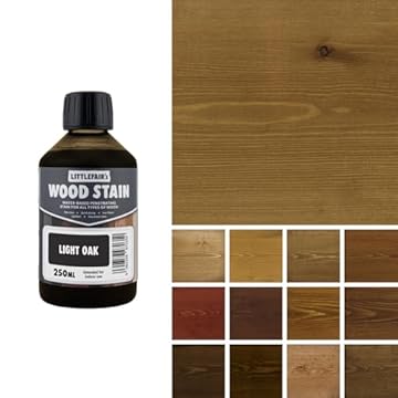 Littlefair's Wood Stain Water-Based - (Light Oak) – Non-Toxic, Eco-Friendly & Quick Drying - Easy-to-Apply, Concentrated Formula for All Wood Types – 250ml