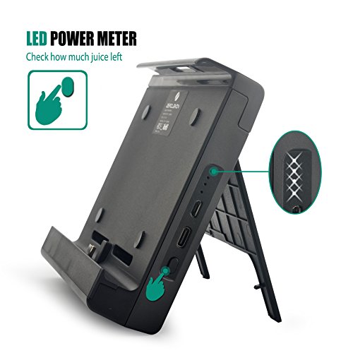 Nintendo Switch Battery Charger Case, ZeroLemon SwitchPower 10000mAh Portable Backup Extended Battery Charging Case with Kickstand & Game Card Slot for Nintendo Switch -Black - Thumbnail 3