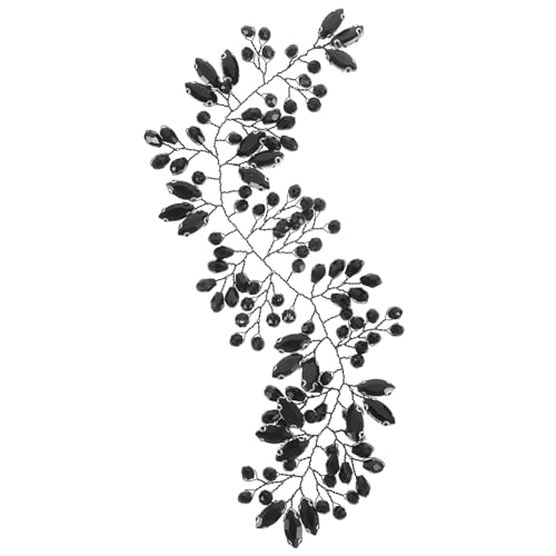 FRCOLOR bandeau de cristal hair charms hair toppers - Accessoire de mariage déco mariage vignes de cheveux pour les mariées vignes de cheveux de mariée pour Alliage de zinc Black