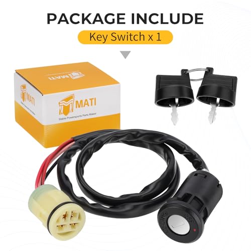 M MATI Ignition Key Switch for Honda Foreman 450 500 520 Rancher 350 400 420 Rincon 650 680 Rubicon 500 520 1998-2024 35100-HR6-A61 by M MATI - Image 7