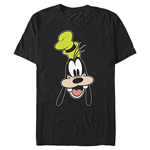 Disney Goofy Big Face T-Shirt Homme en coton à col rond pour adulte