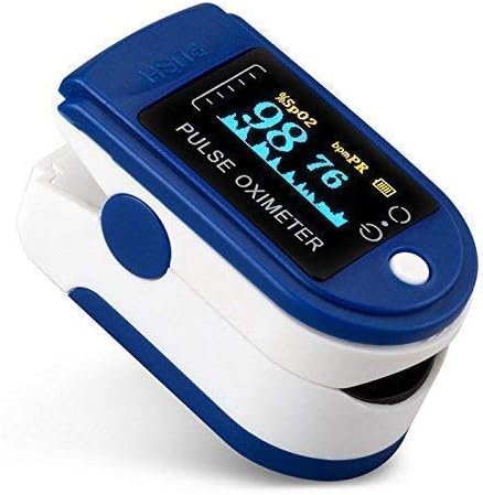 RAMPASS Pulse Oximeter Fingertip, Blood Oxygen Saturation Monitor Fingertip, Blood Oxygen Meter Finger Oximeter Finger with Pulse, O2 Monitor Finger for Oxygen, Multicolor
