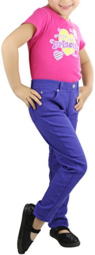 Image of ToBeInStyle Girl's Denim Easy Styling Classic Timeless Everyday Jeans Zip-Up Closure