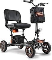 SuperHandy Explorer Mobilitätsroller – 4-Rad, 500W bürstenloser Motor, 48V Batterie, 159 kg Tragfähigkeit,Höchstgeschwindigkeit 8 km/h, leichtes Aluminiumgerüst, Patent angemeldet