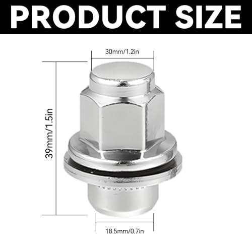 Lcyen 20Pcs M12 x 1.5 Wheel Lug Nuts Wheel Nuts Set for Jaguar XF XE X-Type F-TYPE S-TYPE XJ X350 X351 X358 XK XKR M12 x 1.5 Locking Lug Nuts