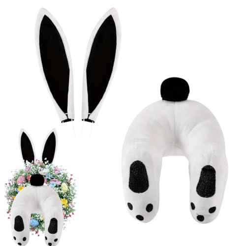 ウサギのお尻と耳、リース用、イースターバニーリースアタッチメント