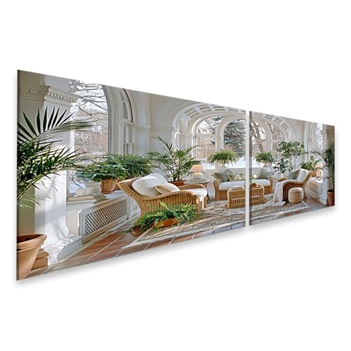 Jardin d'hiver confortable tableau sur toile islandburner pour un salon cosy