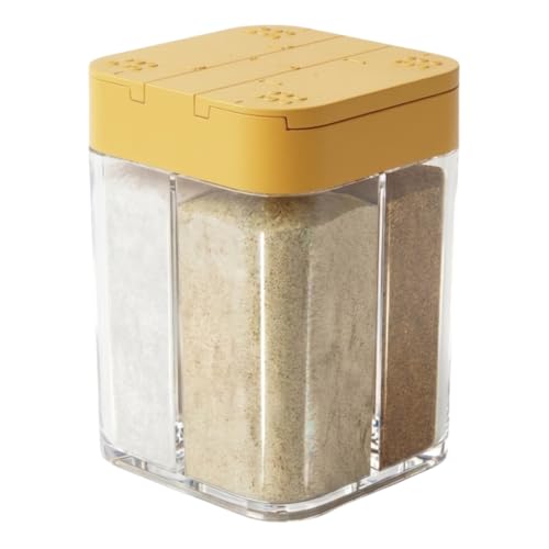 Mini Gewürzstreuer 4 In 1 Set für Camping Reise Wander Zubehör Gewürze Gewürzspender Gewürzbox Gewürzaufbewahrung für Chili Salz Pfeffer Paprika Gefüllt Outdoor Kochen Gadget