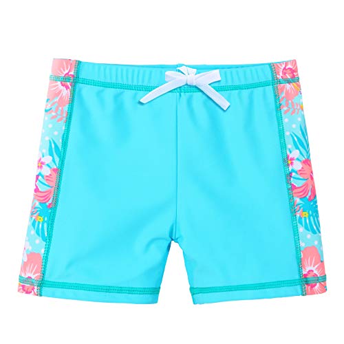Image of Girls Two Piece Swimsuit Floral UPF 50+ Rash Guard Set Kids Beach Swimwear