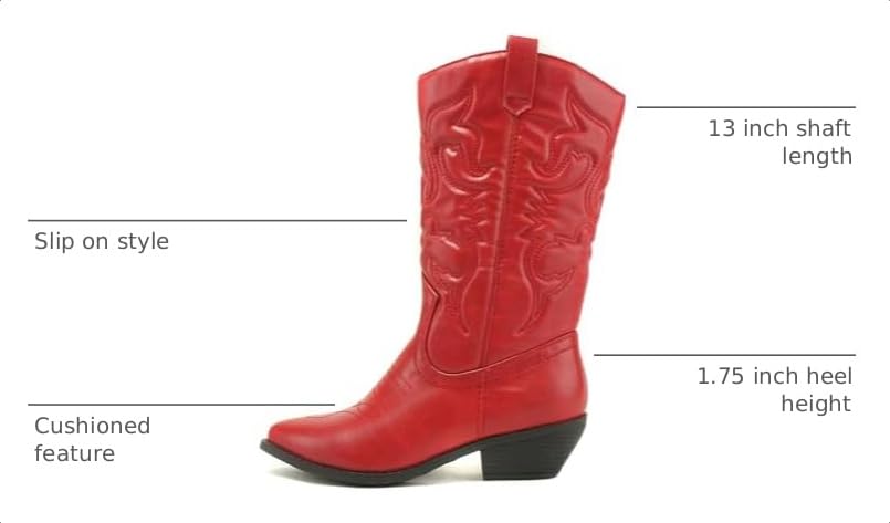 Image of Soda Women's Mug Round Toe Faux Suede Stacked Heel Western Ankle Bootie