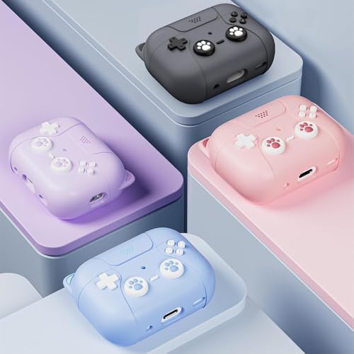Image of Meyaar for AirPods Pro 3 Case 2025 Silicone Protective Cases for Apple AirPods Pro 3rd Generation Case for Women Men, for AirPod Pro 3 Cases Cover Accessories with Keychain (Game Console Pink)