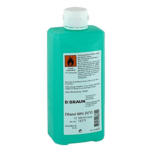 ETHANOL 80% V/V Hyg.Haende 500 Milliliter