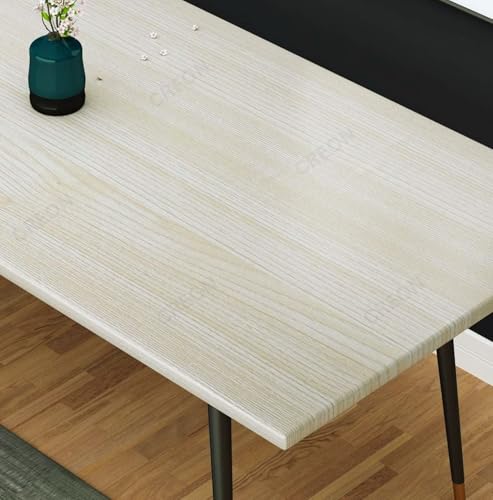 Image of CREON Beige Wood Grain Contact Paper Self Adhesive No Bubbles Removable Peel and Stick Wallpaper Wood Look Countertop Cover Waterproof Cabinet Vinyl Wrap for Table Drawer (Oak Wood, 12X150 in)