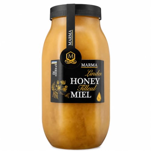 HONIGMA Marma Linden Honey, Raw Unpasteurized, 1 kg / 35.2 oz
