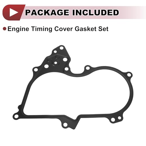Image of 1 Pcs Car Engine Timing Cover Gasket Set for Nissan Altima 3.5L V6 - Gas 2007-2014 Chain Case Cover Gasket No.23797JA10B Black Metal