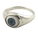 apop nyc 'I C U Sterling Silver Blue Evil Eye Ring Size 7 [Jewelry]