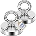 DIYMAG 2Pack Powerful Fishing Magnets,with Countersunk Hole Eyebolt, Diameter 1.9 inch(48 mm),270 lbs(123 KG) Pulling Force for Retrieving in River and Magnetic Fishing