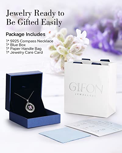 S925 Necklace Gift for Wife |Compass Jewelry |Women Anniversary |Sterling Silver |Girlfriend Birthday Gifts for Her Valentines |I'd be Lost without You |Jewel 18K Gold - Image 6