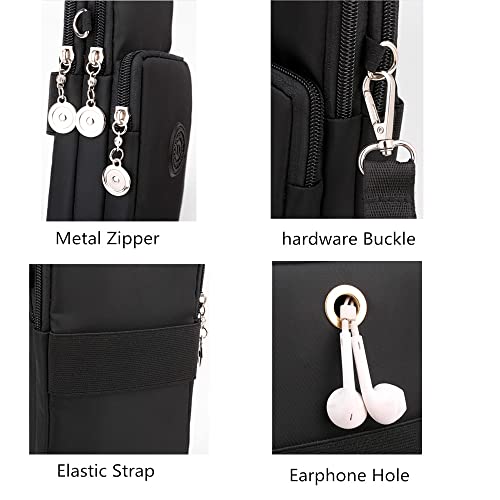 Emorevalue Cell Phone Purse Pouch Travel Cross Body Bag For Samsung Z Fold 3, S21 Plus/Moto Edge, One Fusion, 5G Ace/Pixel 6 Pro/Oneplus Nord N200 Redmi 9 Note Pro Mi 10T Tcl 10L 10 Se (L, Black) #TOP3