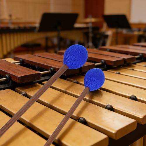 Meeynn Drum Mallets Kit – 4 Pairs (Felt Timpani, Rubber, Marimba, 5A Drumsticks), Percussion Instrument Beginner Accessories for Steel Drum, Bass Drum, Glockenspiel, Xylophone Mallet - Thumbnail 5