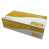 [Welfan] 使い捨て手袋 スタンダードグローブW XLサイズ 100枚入り プラスチック手袋 粉なし 左右兼用 薄手 PVC 手袋 PVCグローブ 大きいサイズ パウダーフリー 清掃 介護 クリニック ガーデニング 美容