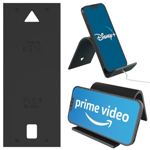 iFLEX Buddy Cell Phone and Tablet Stand Companion - Ideal for Air Travel, Work, and Home Use - Flexible Holder for All Mobile Devices - The Ultimate iPhone Cell Phone Stand Solution
