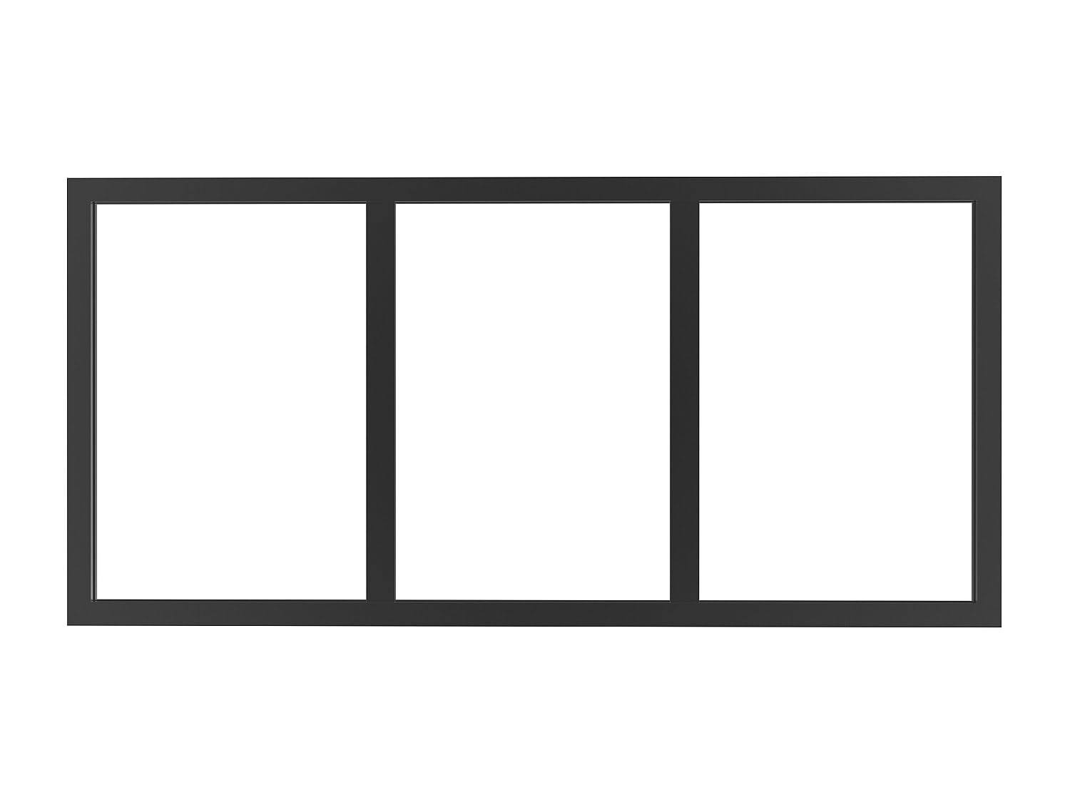 Vente-unique - Imposte Atelier en Aluminium thermolaqué - L83 x H40 cm - Noir - Bayview