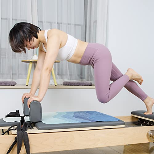 Echome Pilates Reformer Mat Towel With Shoulders, Pilates Reformer Cover With Great Grip, Easy To Wash Light Weight Portable (Peacock Blue) #TOP5