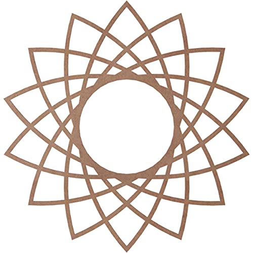 Image of Ekena Millwork 26 inchOD x 10 inchID x 1 /4 inchT Eleanor Wood Fretwork Pierced Ceiling Medallion, Walnut