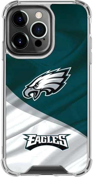 Skinit Clear Phone Case Compatible with iPhone 15 Pro Max - Officially Licensed NFL Philadelphia Eagles Vintage Design
