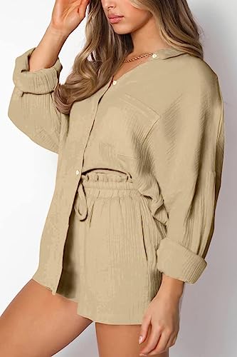 Image of Trendy Queen Two Piece Sets For Women Summer Short Sets Beach Vcation Lounge Pajama 2 Piece Spring Outfits Fashion 2026