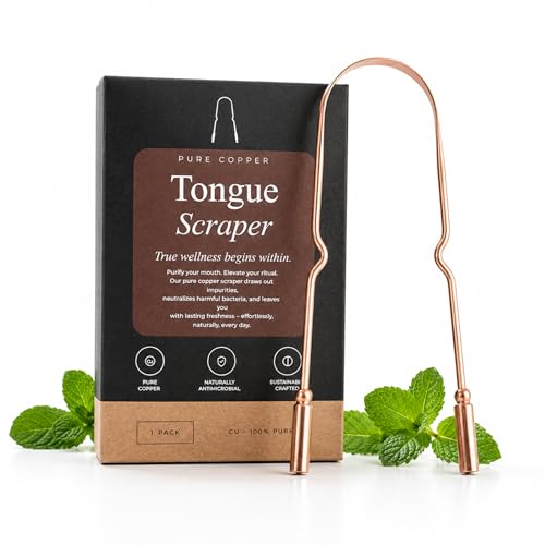 Copper Tongue Scraper for Fresh Breath – Ayurvedic Tongue Cleaner