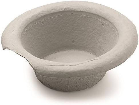 25 Disposable Cardboard Pulp Commode Pans Hospital Style 1.7L Capacity