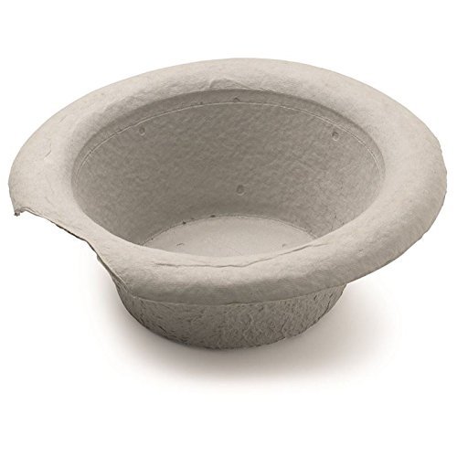 25 Disposable Cardboard Pulp Commode Pans Hospital Style 1.7L Capacity
