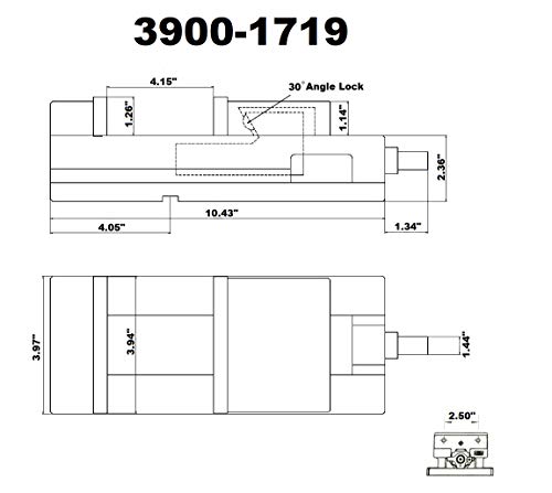 Hhip 3900-1719 Super-Lock Vise For Nc/Cnc Machines, 4" Jaw Width (Pack Of 1) #TOP1