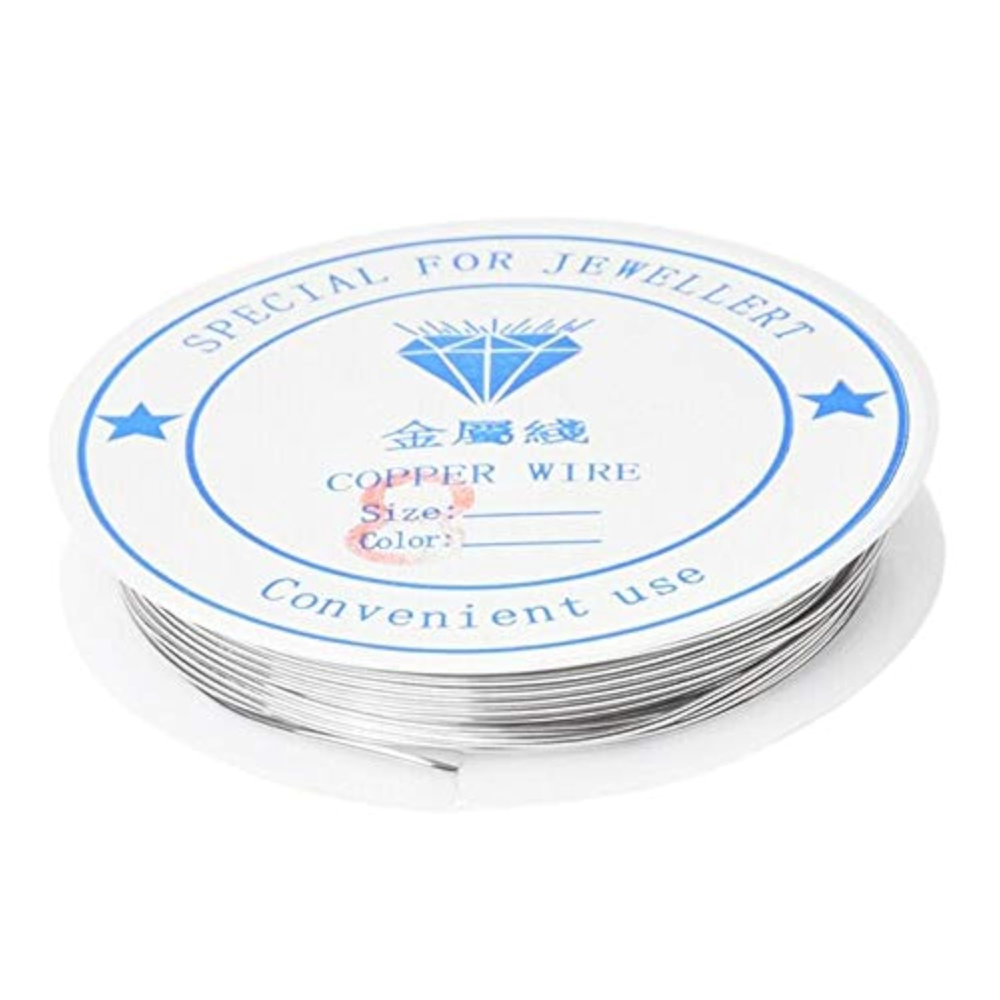 Silver Plated Craft Metal Beading Wire Cord, 0.8mm, 4m
