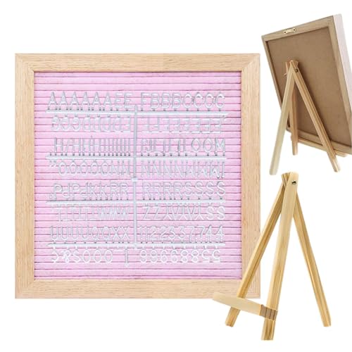 Rrlihjgu Tablero de letras de fieltro, letrero con letras | Tablero de mensajes de fieltro | Decoración del día de la madre de moda, elegante panel de anuncios con soporte para el hogar