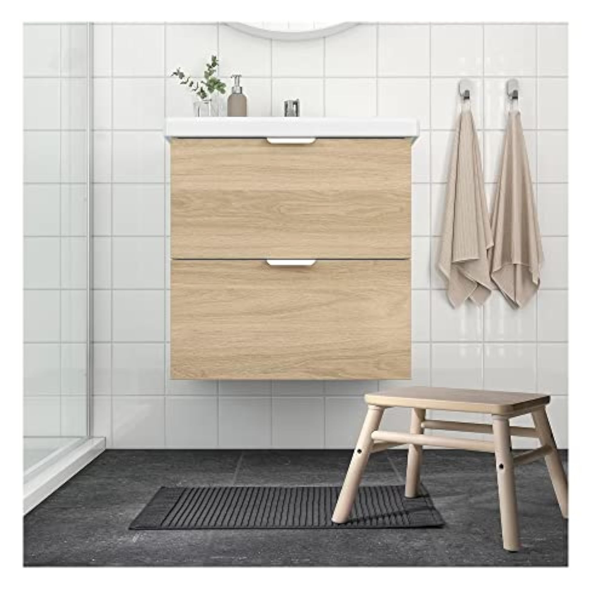 Terry Soft Bath Mat, Dark Grey