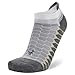 Balega Silver Compression Fit Performance No Show Athletic Running Socks for Men and Women (1 Pair), White/Grey, Medium