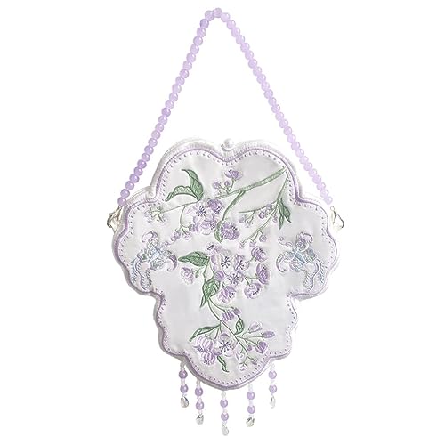 Sac à bandoulière fleur violette idéal pour vos soirées et mariages